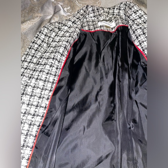 NEW Calvin Klein Petite Open Front Tweed Jacket - Picture 7 of 11